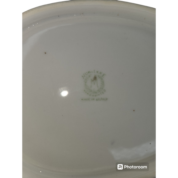 MCM Noritake Dish1920's Leaf hand Panted Yellow Floral Gold Trim Cottage Core - Picture 3 of 4